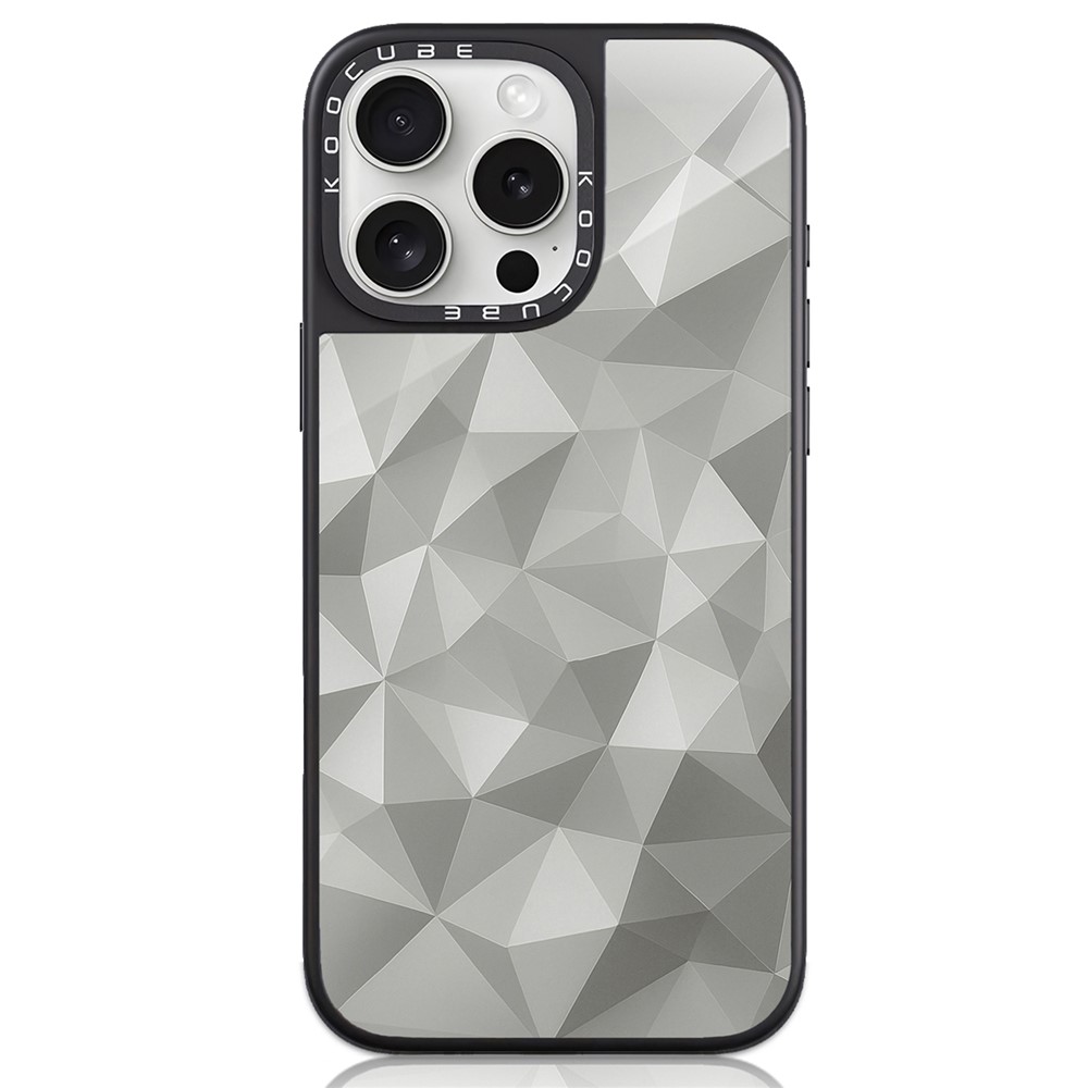 For iPhone 16 Pro Max Case High Aluminium-silicon Glass + PC + TPU Pattern Print Phone Cover Compatible with MagSafe - Style L