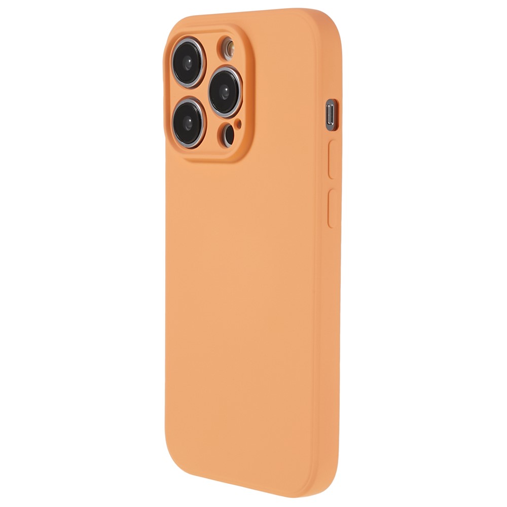 AMORUS For iPhone 15 Pro Case Precise Cutouts TPU Fiber Lining Shockproof Phone Cover - Orange