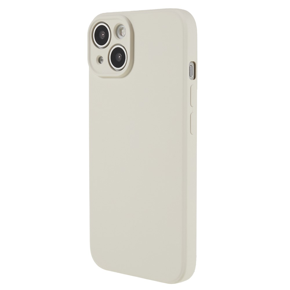 AMORUS For iPhone 15 Plus Case Precise Cutouts TPU Fiber Lining Shockproof Phone Cover - White
