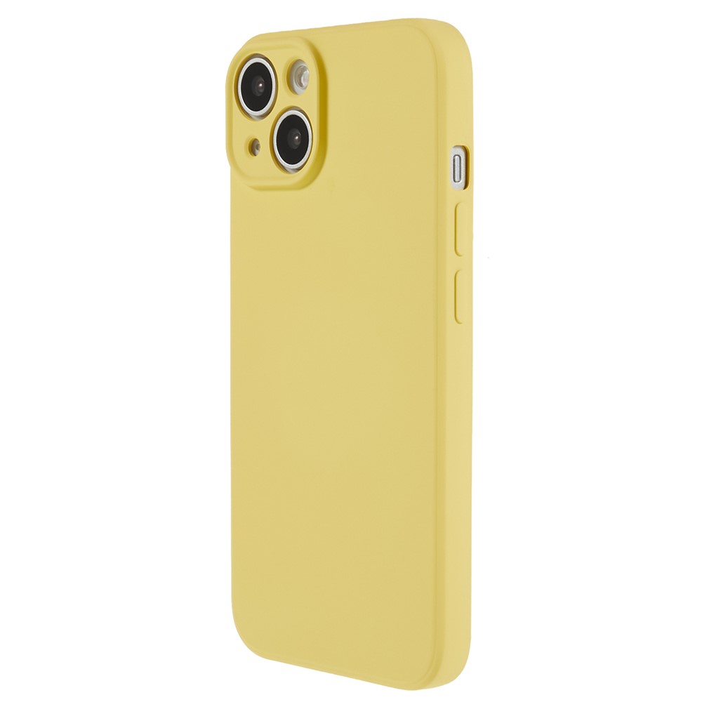 AMORUS For iPhone 15 Plus Case Precise Cutouts TPU Fiber Lining Shockproof Phone Cover - Yellow