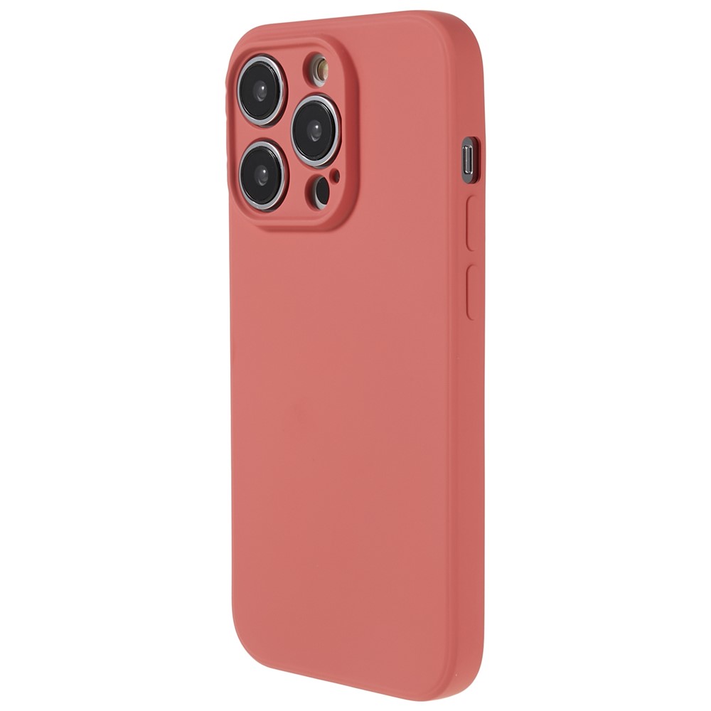 AMORUS For iPhone 15 Pro Max Case Precise Cutouts TPU Fiber Lining Shockproof Phone Cover - Hawthorn Red