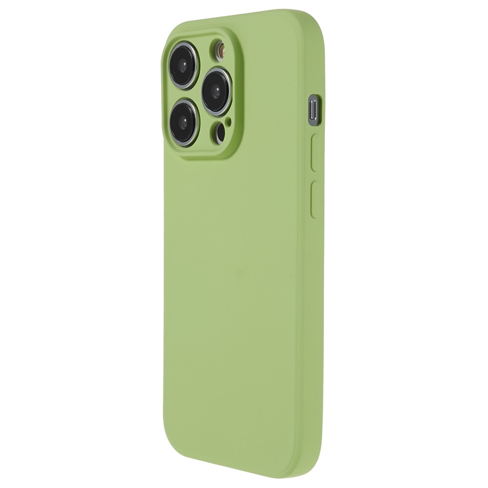 AMORUS For iPhone 15 Pro Max Case Precise Cutouts TPU Fiber Lining Shockproof Phone Cover - Matcha Green