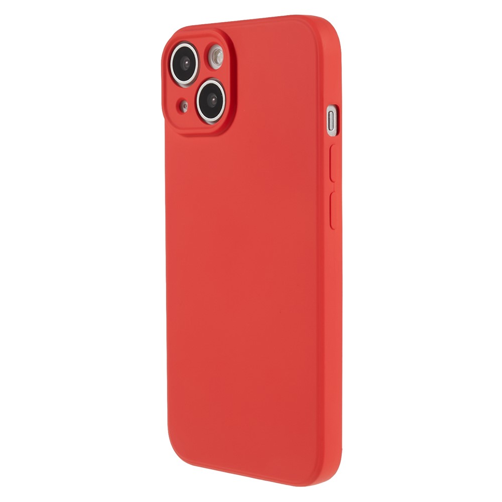 AMORUS For iPhone 13 mini Case Precise Cutouts TPU Fiber Lining Shockproof Phone Cover - Red