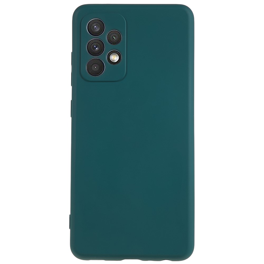 AMORUS For Samsung Galaxy A52 4G / 5G / A52s 5G Case Precise Cutouts TPU Fiber Lining Shockproof Phone Cover - Army Green