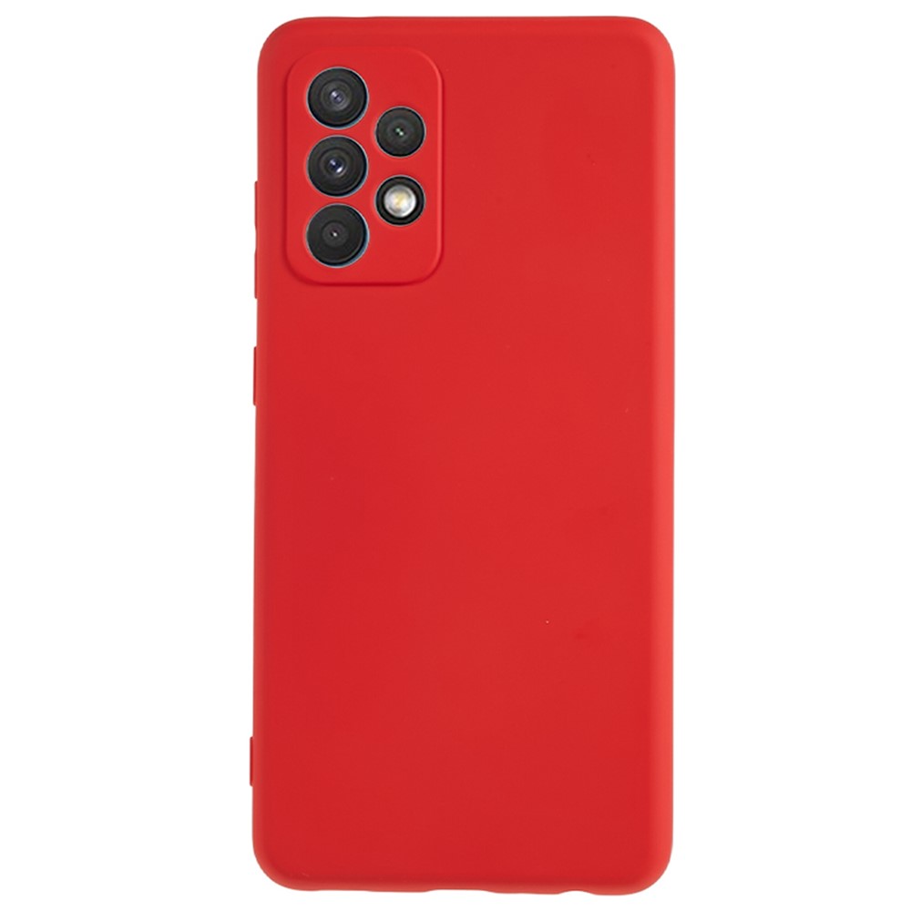 AMORUS For Samsung Galaxy A23 4G  /  5G (Global) Case Precise Cutouts TPU Fiber Lining Shockproof Phone Cover - Red