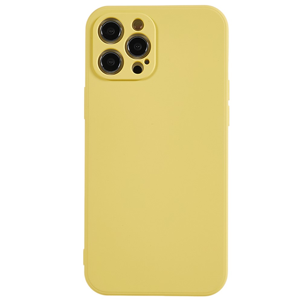 AMORUS For iPhone 12 Pro Case Precise Cutouts TPU Fiber Lining Shockproof Phone Cover - Yellow