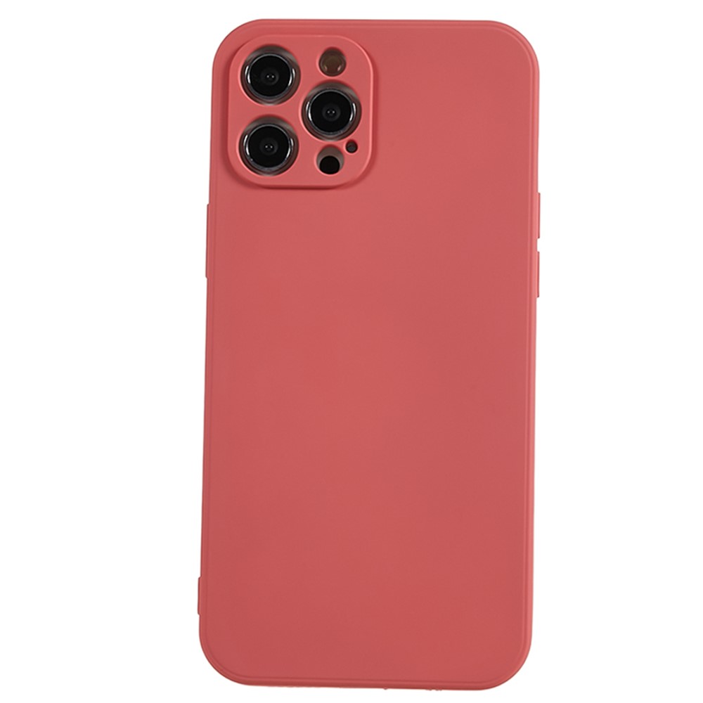 AMORUS For iPhone 12 Pro Case Precise Cutouts TPU Fiber Lining Shockproof Phone Cover - Hawthorn Red