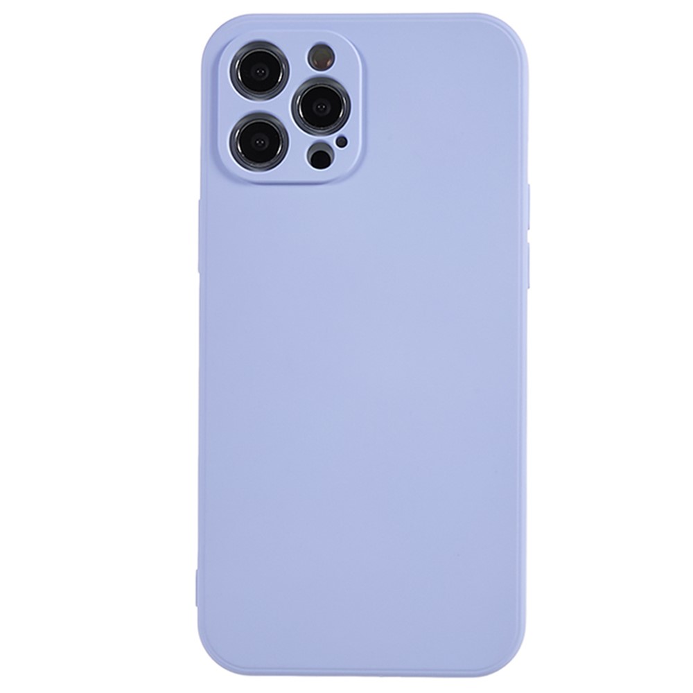 AMORUS For iPhone 12 Pro Case Precise Cutouts TPU Fiber Lining Shockproof Phone Cover - Light Purple