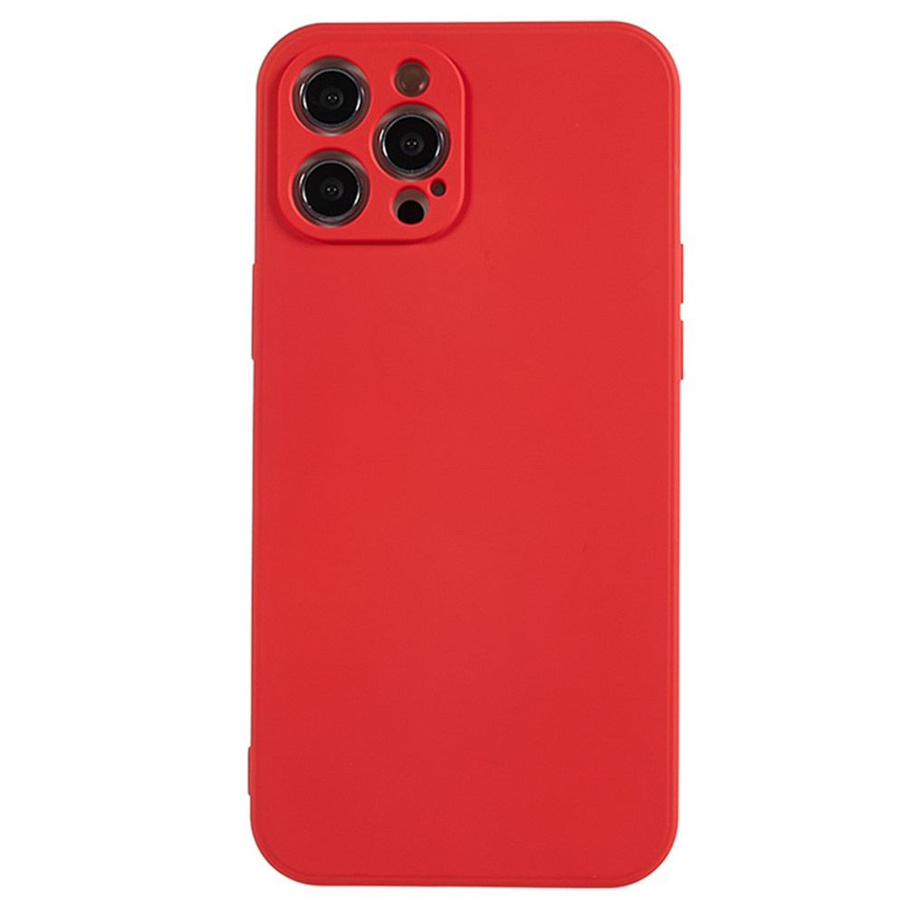 AMORUS For iPhone 12 Pro Case Precise Cutouts TPU Fiber Lining Shockproof Phone Cover - Red