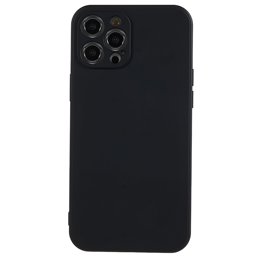 AMORUS For iPhone 12 Pro Case Precise Cutouts TPU Fiber Lining Shockproof Phone Cover - Black