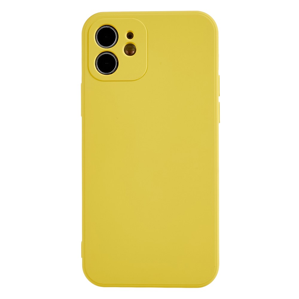 AMORUS For iPhone 12 Case Precise Cutouts TPU Fiber Lining Shockproof Phone Cover - Yellow