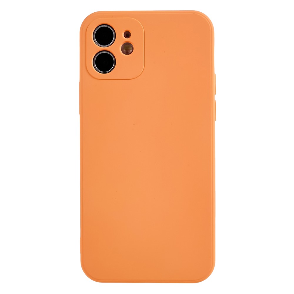 AMORUS For iPhone 12 Case Precise Cutouts TPU Fiber Lining Shockproof Phone Cover - Orange