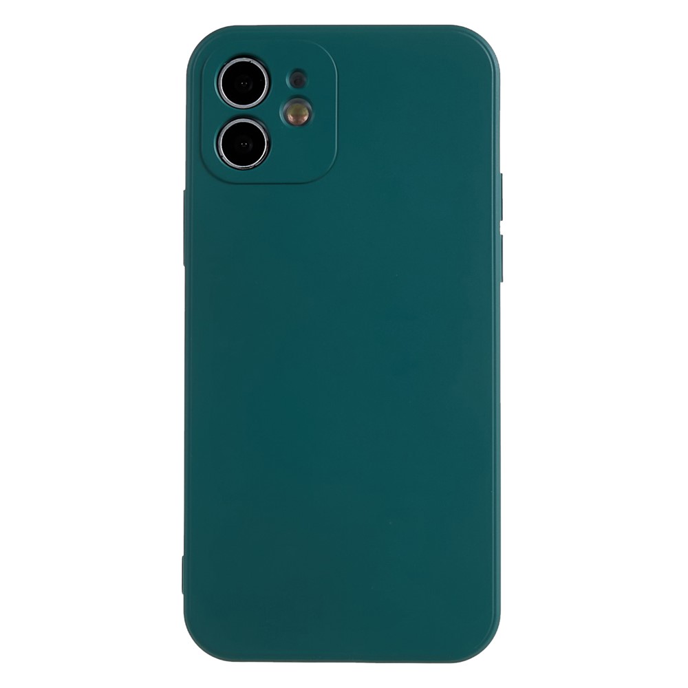 AMORUS For iPhone 12 Case Precise Cutouts TPU Fiber Lining Shockproof Phone Cover - Army Green