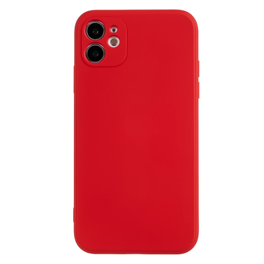 AMORUS For iPhone 11 Case Precise Cutouts TPU Fiber Lining Shockproof Phone Cover - Red