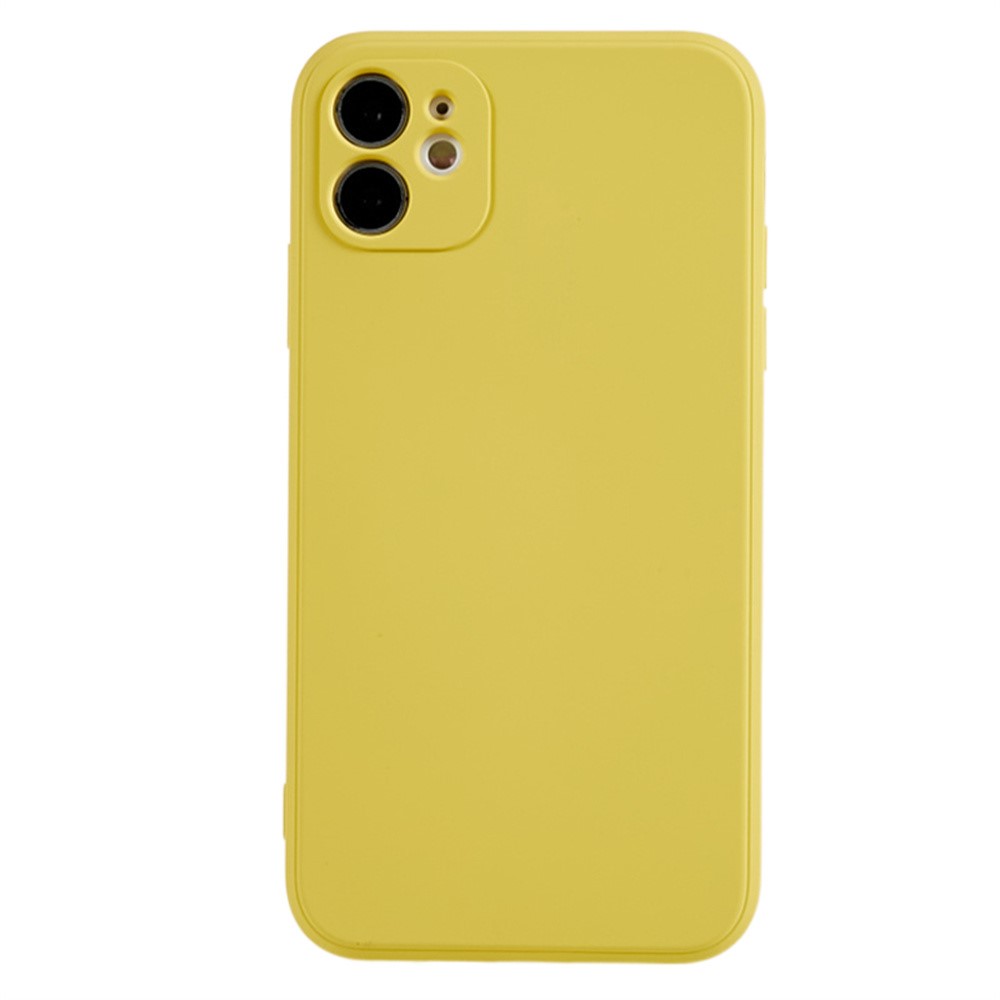 AMORUS For iPhone 11 Case Precise Cutouts TPU Fiber Lining Shockproof Phone Cover - Yellow