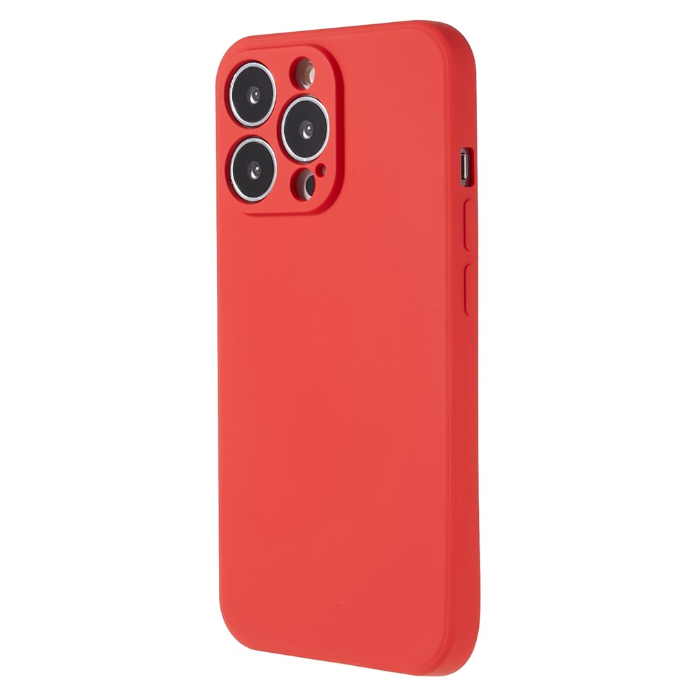 AMORUS For iPhone 13 Pro Max Case Precise Cutouts TPU Fiber Lining Shockproof Phone Cover - Red
