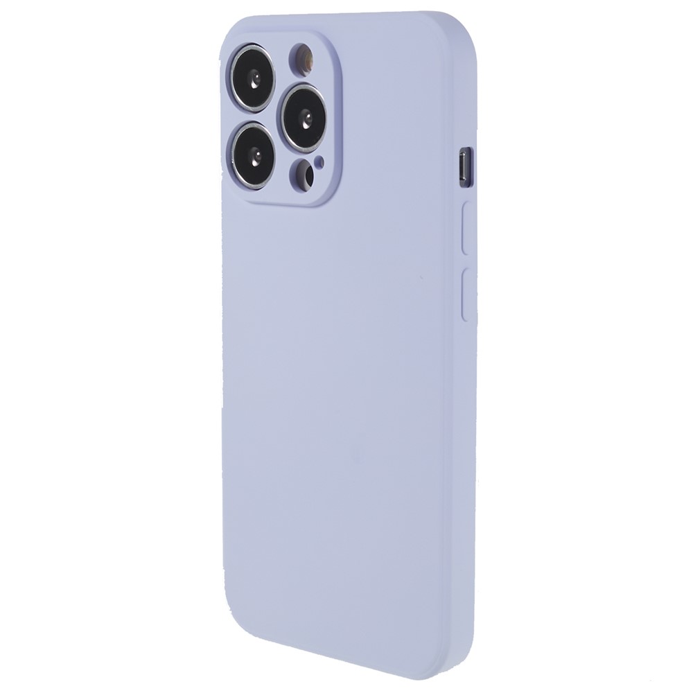 AMORUS For iPhone 13 Pro Max Case Precise Cutouts TPU Fiber Lining Shockproof Phone Cover - Light Purple
