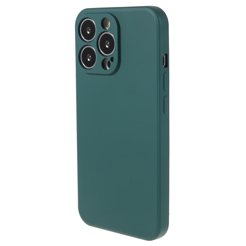 AMORUS For iPhone 13 Pro Max Case Precise Cutouts TPU Fiber Lining Shockproof Phone Cover - Army Green