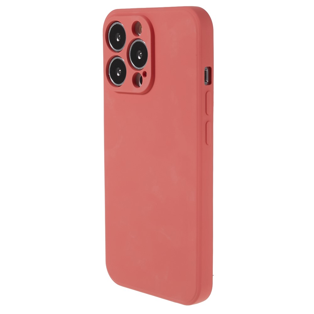 AMORUS For iPhone 13 Pro Max Case Precise Cutouts TPU Fiber Lining Shockproof Phone Cover - Hawthorn Red