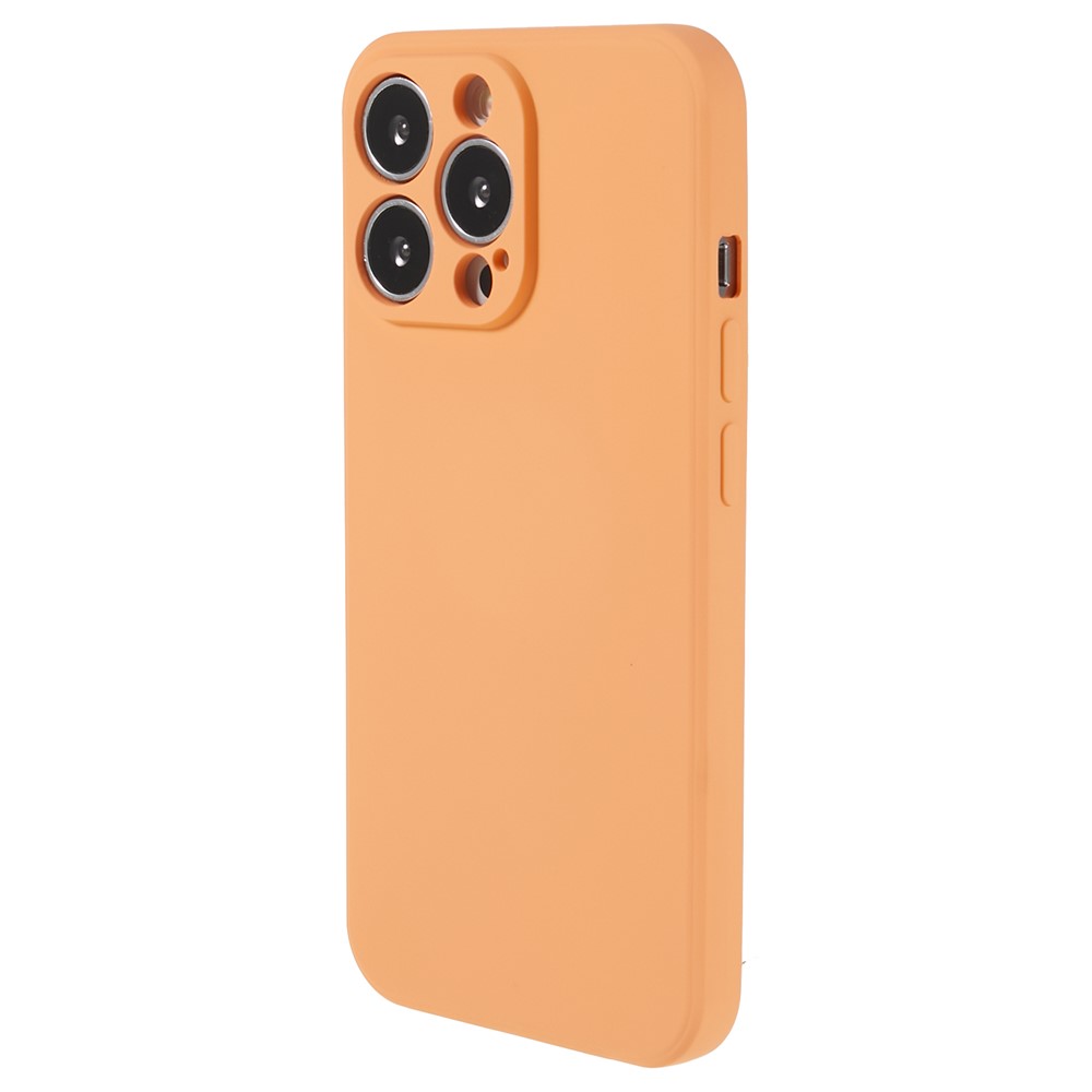 AMORUS For iPhone 13 Pro Case Precise Cutouts TPU Fiber Lining Shockproof Phone Cover - Orange