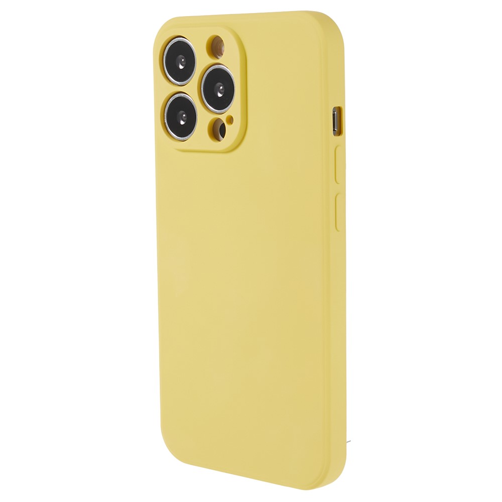 AMORUS For iPhone 13 Pro Case Precise Cutouts TPU Fiber Lining Shockproof Phone Cover - Yellow