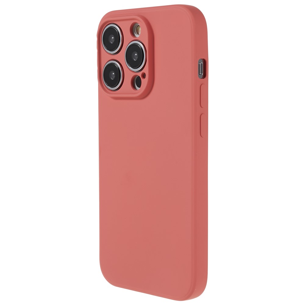AMORUS For iPhone 14 Pro Case Precise Cutouts TPU Fiber Lining Shockproof Phone Cover - Hawthorn Red