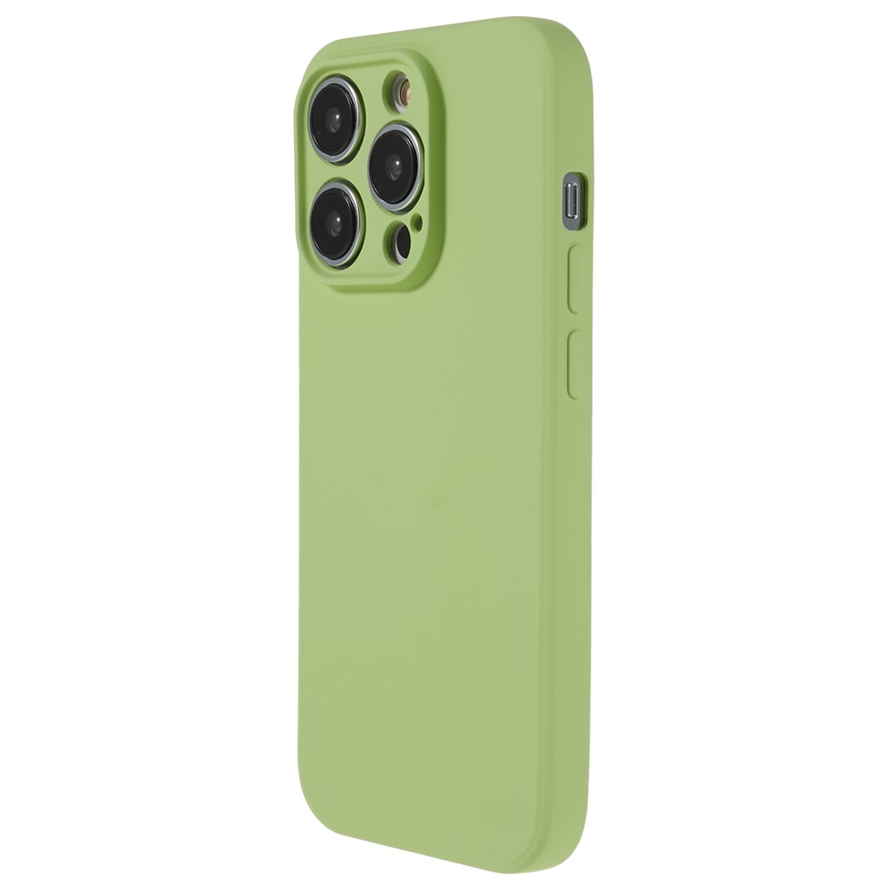 AMORUS For iPhone 14 Pro Case Precise Cutouts TPU Fiber Lining Shockproof Phone Cover - Green