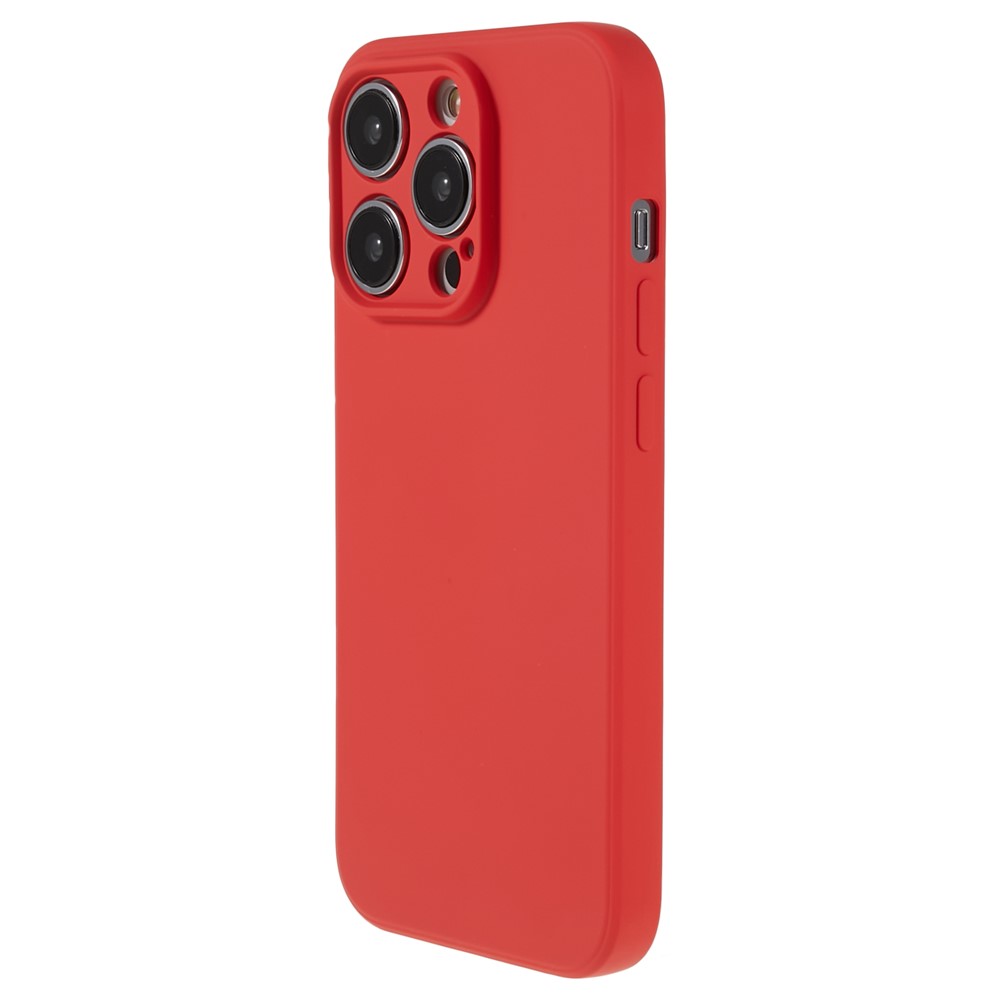 AMORUS For iPhone 14 Pro Case Precise Cutouts TPU Fiber Lining Shockproof Phone Cover - Red