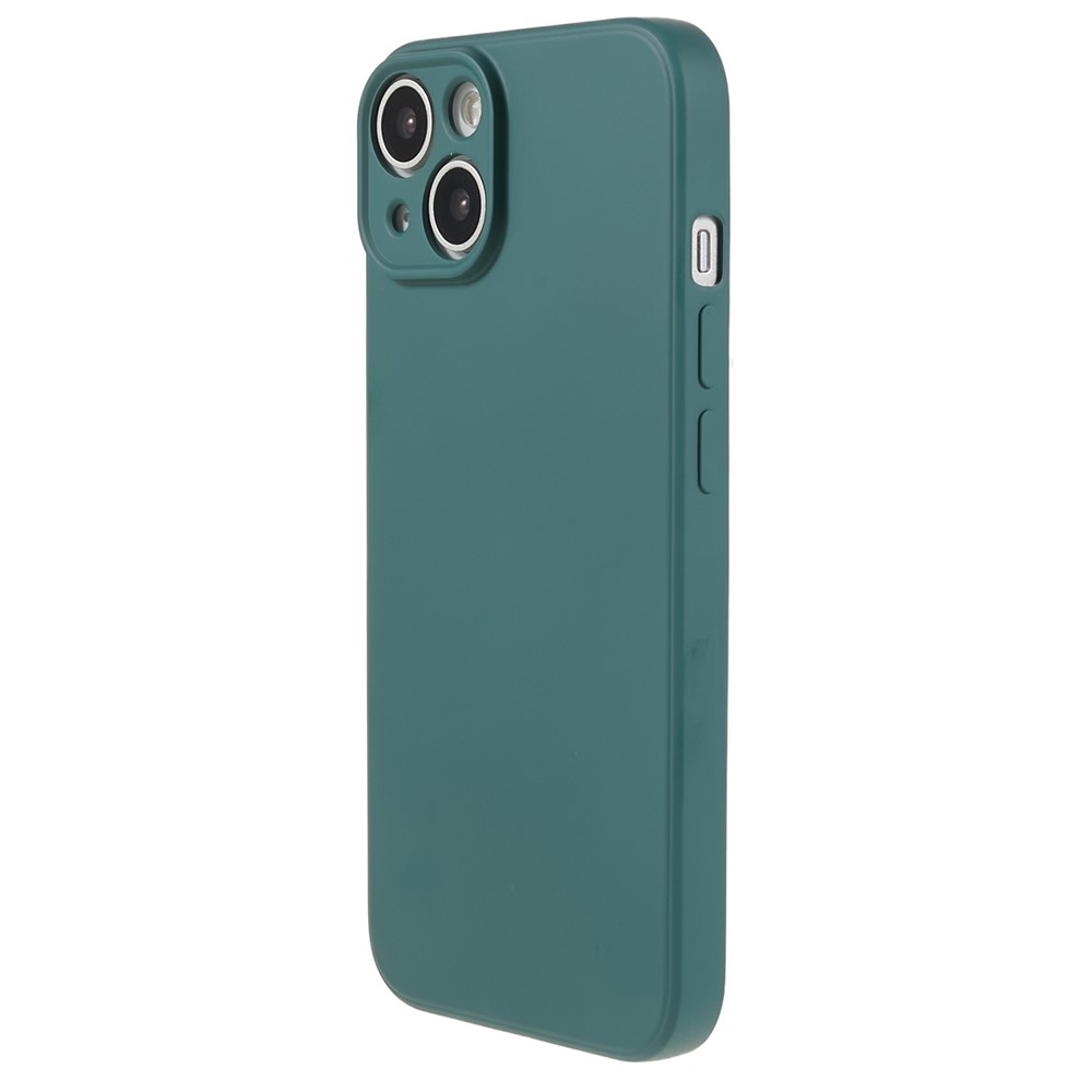 AMORUS For iPhone 14 Plus Case Precise Cutouts TPU Fiber Lining Shockproof Phone Cover - Army Green