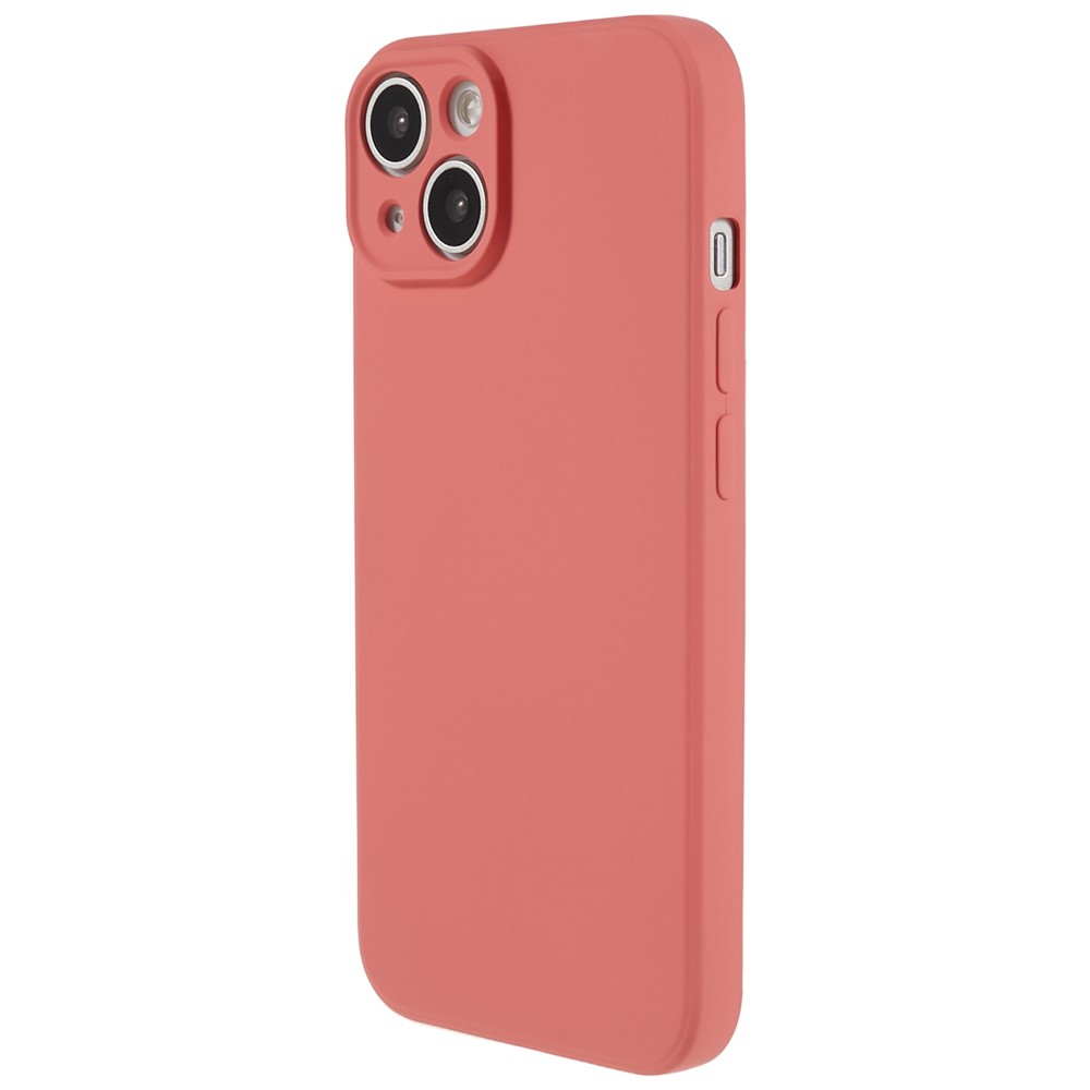 AMORUS For iPhone 14 Plus Case Precise Cutouts TPU Fiber Lining Shockproof Phone Cover - Hawthorn Red