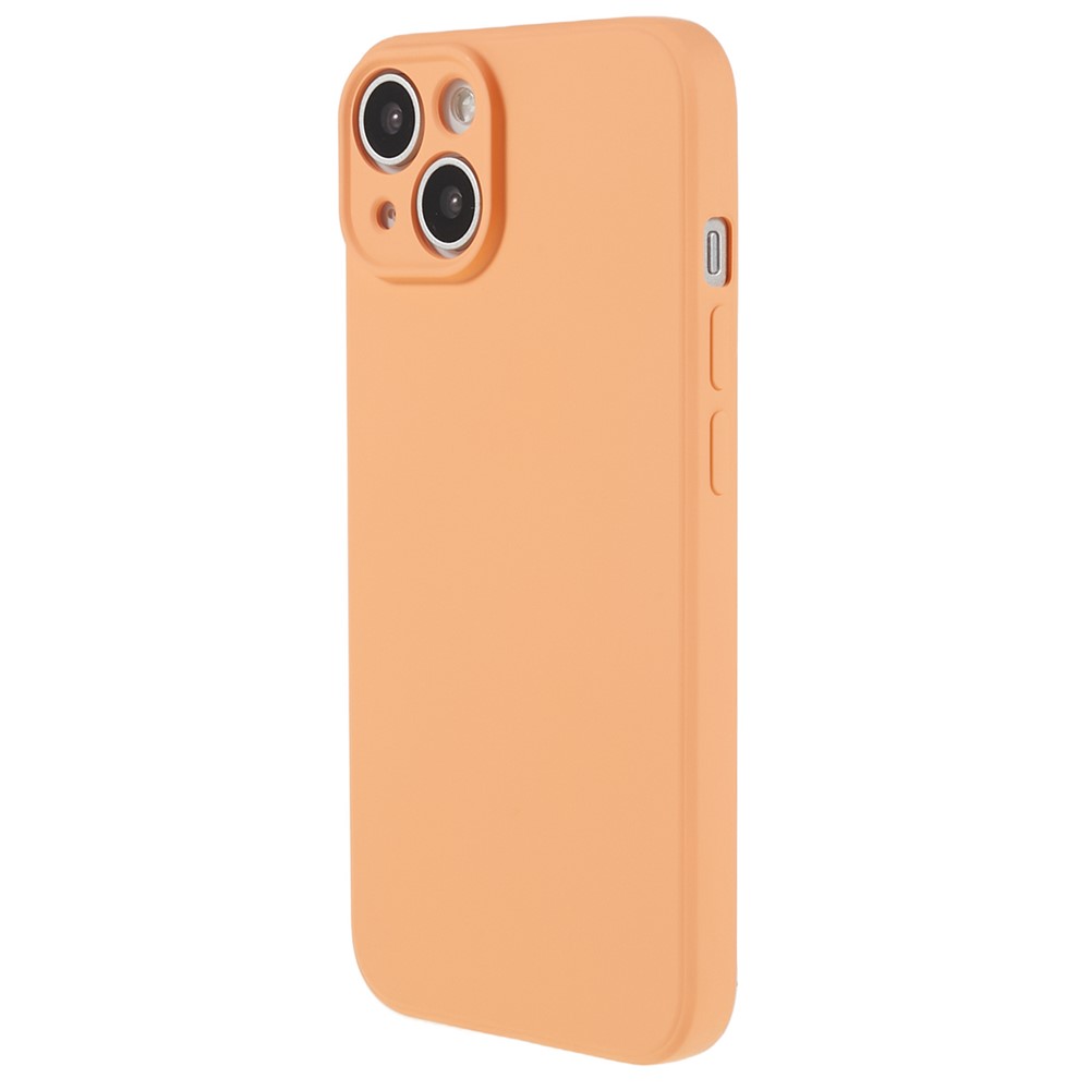 AMORUS For iPhone 13 Case Precise Cutouts TPU Fiber Lining Shockproof Phone Cover - Orange