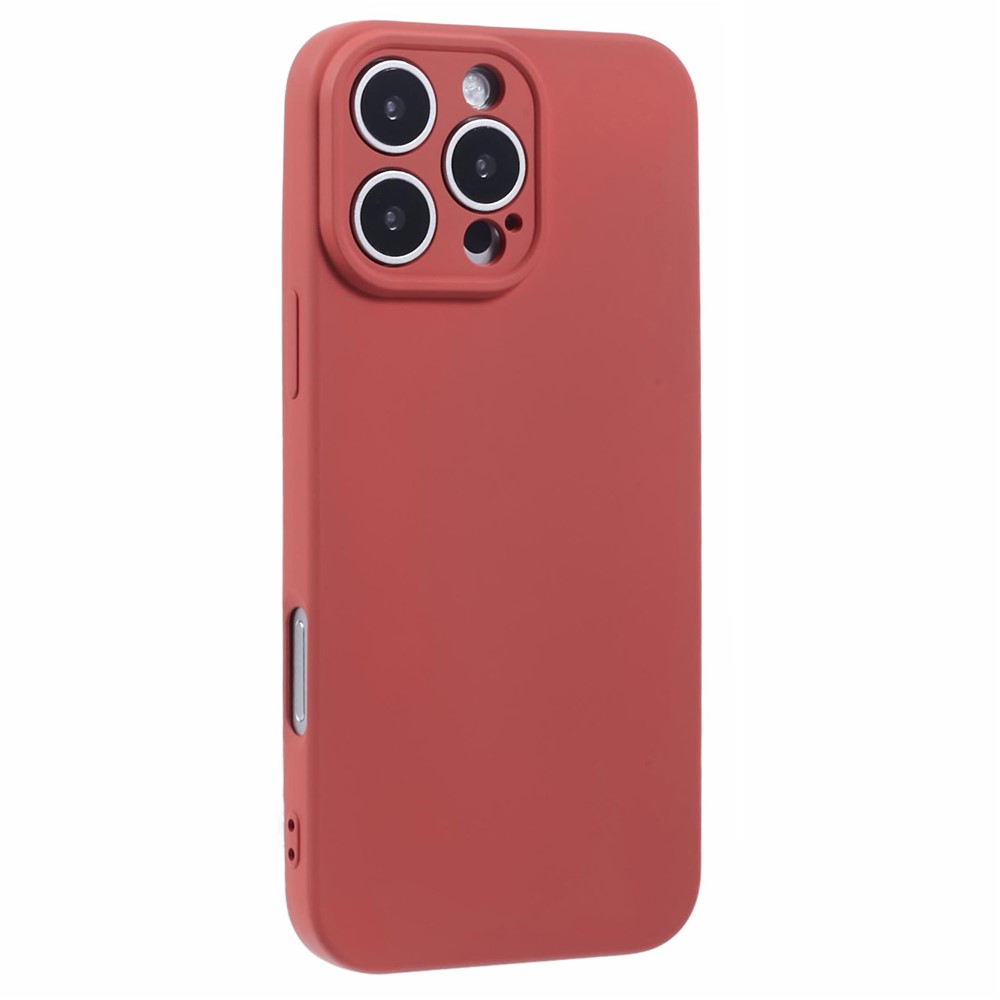 AMORUS For iPhone 16 Pro Case Precise Cutouts TPU Fiber Lining Shockproof Phone Cover - Hawthorn Red
