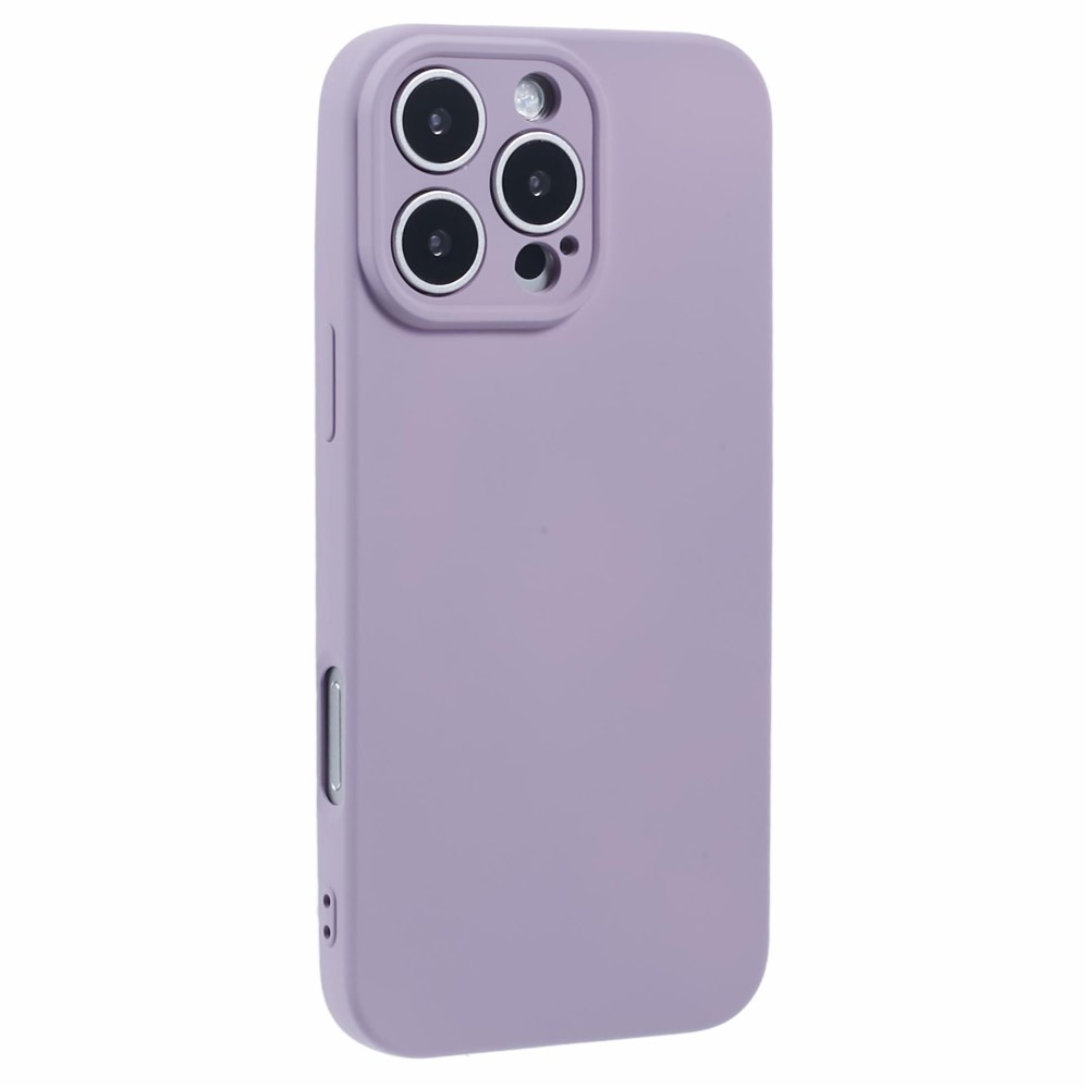 AMORUS For iPhone 16 Pro Case Precise Cutouts TPU Fiber Lining Shockproof Phone Cover - Purple