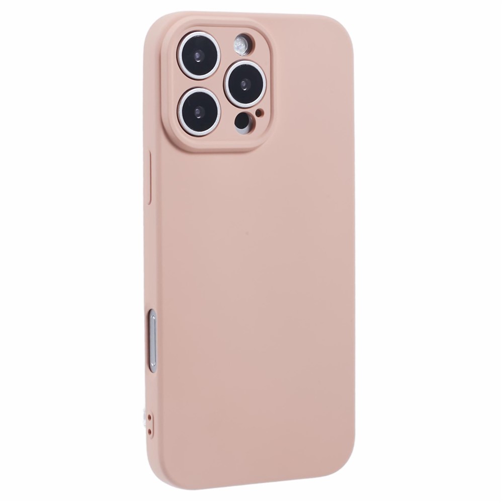 AMORUS For iPhone 16 Pro Case Precise Cutouts TPU Fiber Lining Shockproof Phone Cover - Pink