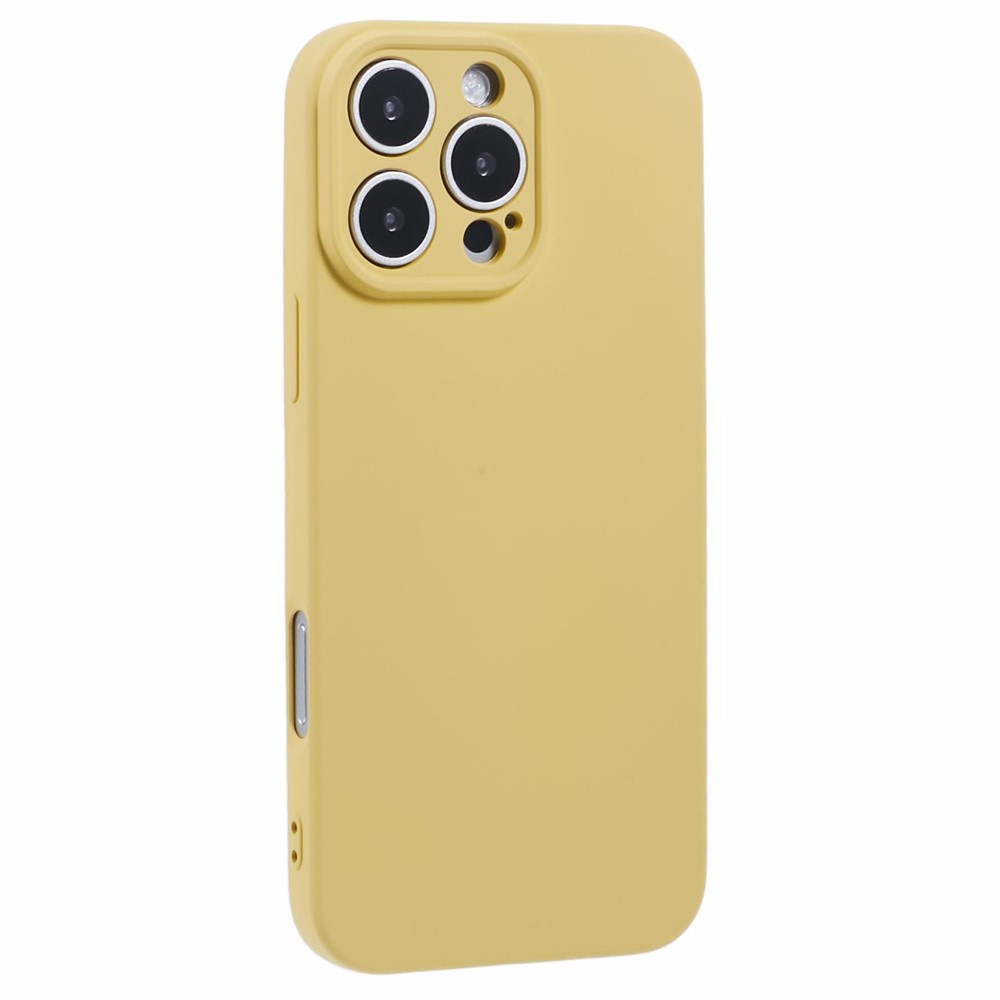 AMORUS For iPhone 16 Pro Max Case Precise Cutouts TPU Fiber Lining Shockproof Phone Cover - Yellow