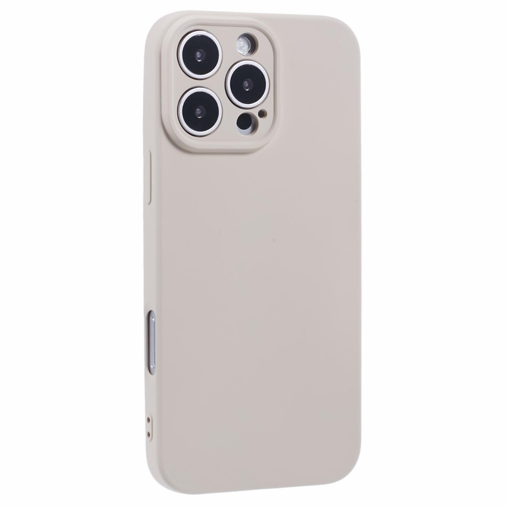 AMORUS For iPhone 16 Pro Max Case Precise Cutouts TPU Fiber Lining Shockproof Phone Cover - White