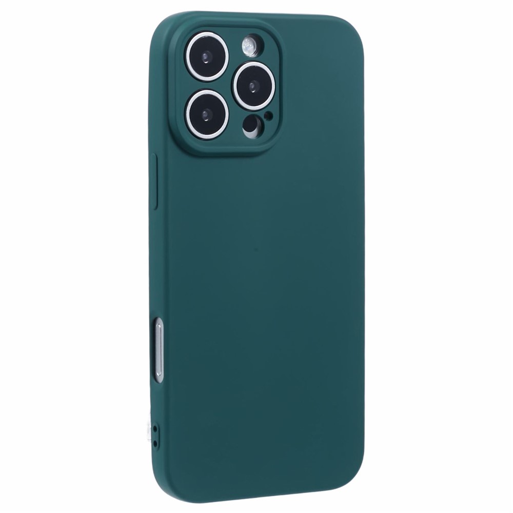 AMORUS For iPhone 16 Pro Max Case Precise Cutouts TPU Fiber Lining Shockproof Phone Cover - Army Green