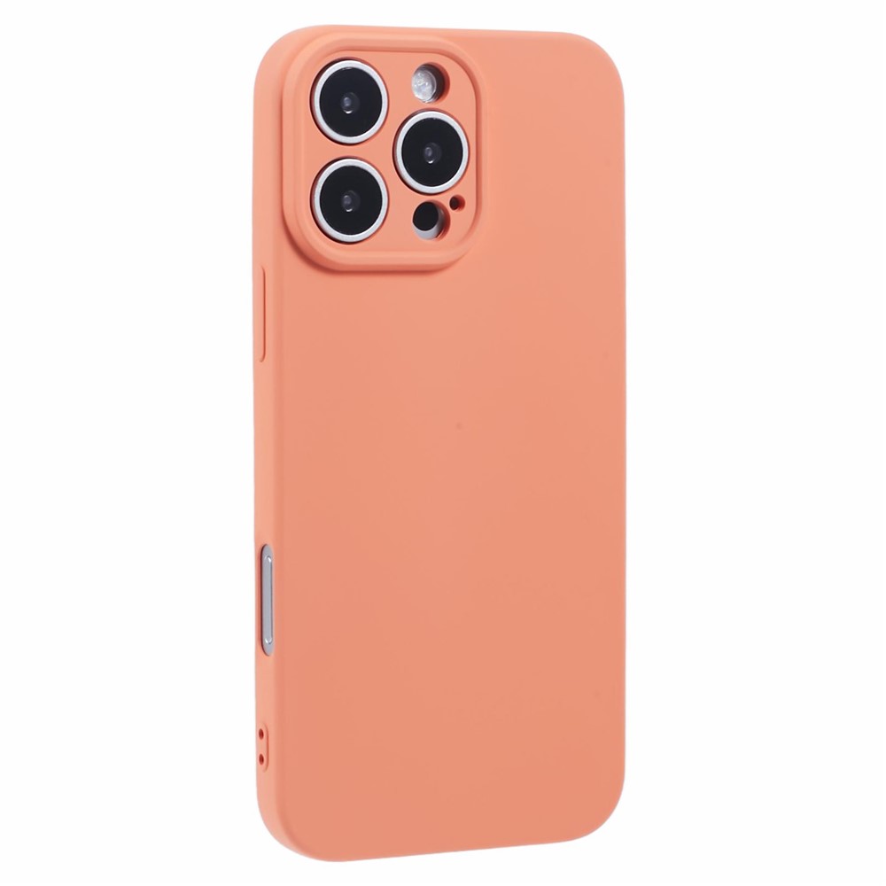 AMORUS For iPhone 16 Pro Max Case Precise Cutouts TPU Fiber Lining Shockproof Phone Cover - Orange