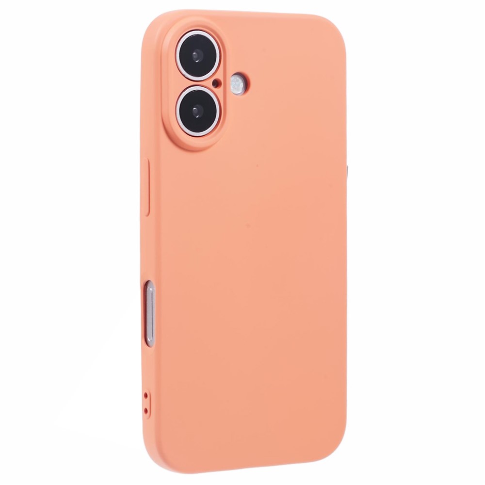 AMORUS For iPhone 16 Plus Case Precise Cutouts TPU Fiber Lining Shockproof Phone Cover - Orange