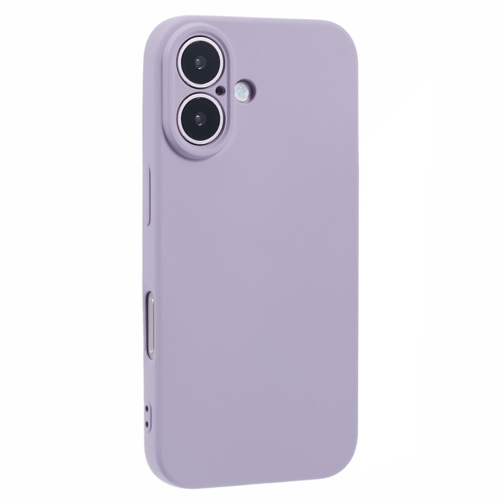AMORUS For iPhone 16 Plus Case Precise Cutouts TPU Fiber Lining Shockproof Phone Cover - Purple