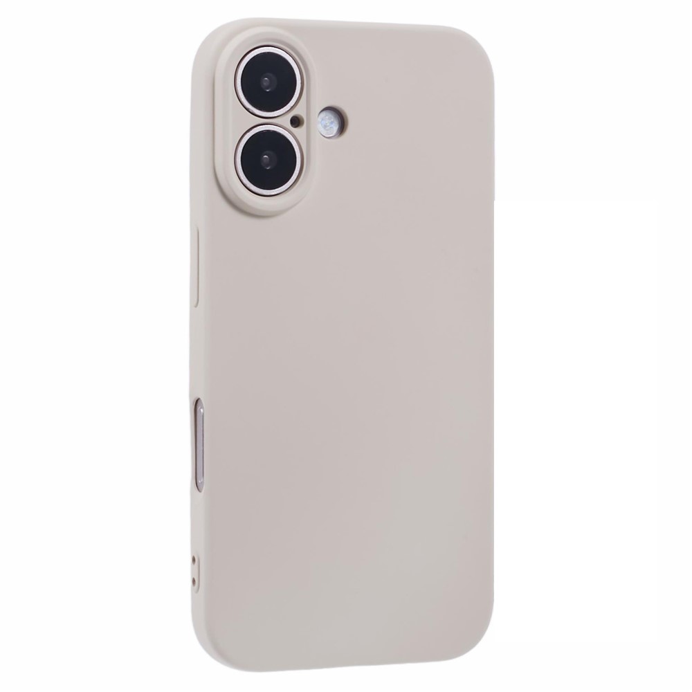 AMORUS For iPhone 16 Plus Case Precise Cutouts TPU Fiber Lining Shockproof Phone Cover - White