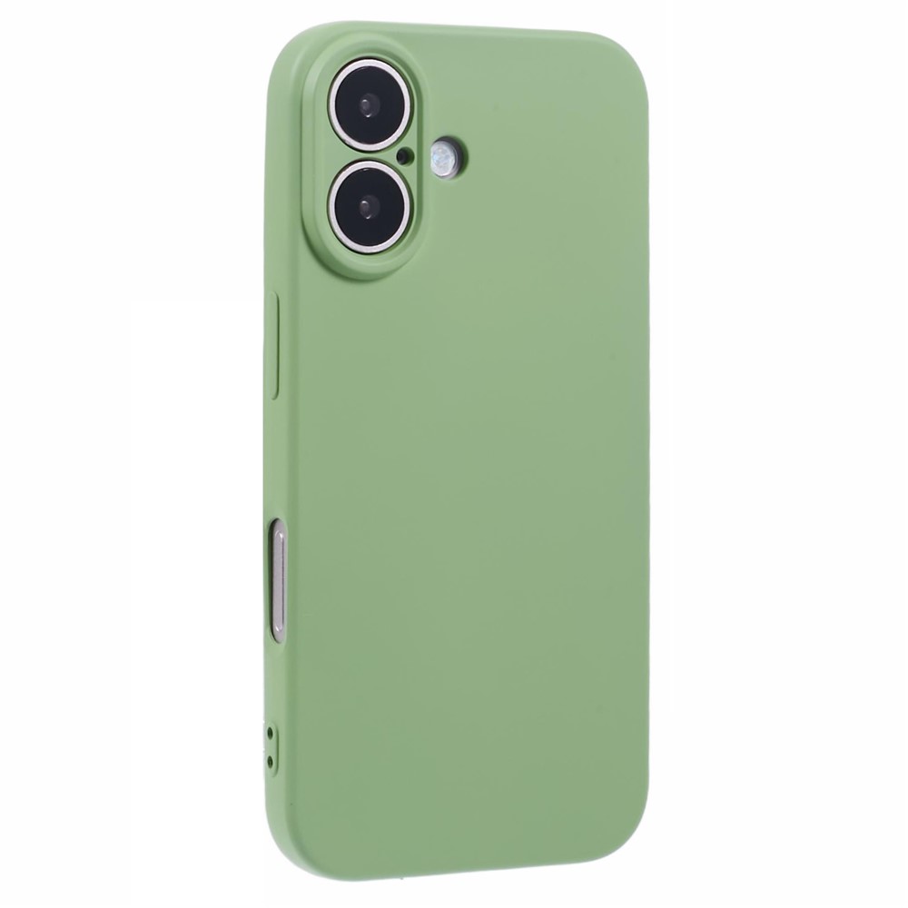 AMORUS For iPhone 16 Plus Case Precise Cutouts TPU Fiber Lining Shockproof Phone Cover - Matcha Green