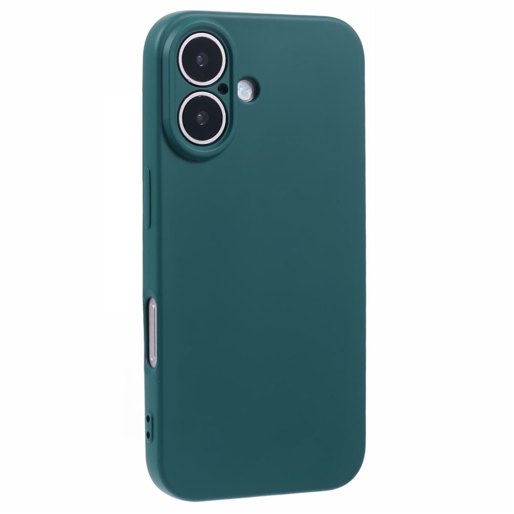 AMORUS For iPhone 16 Plus Case Precise Cutouts TPU Fiber Lining Shockproof Phone Cover - Army Green