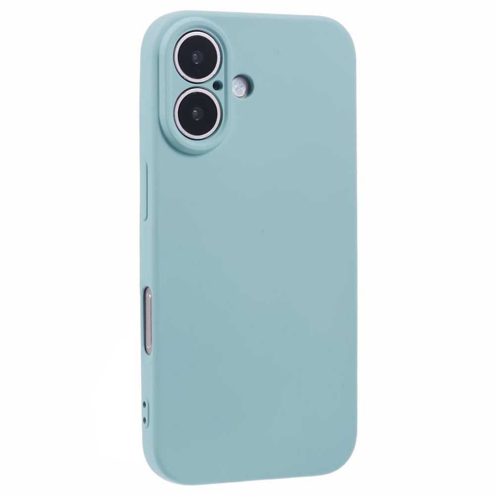 AMORUS For iPhone 16 Plus Case Precise Cutouts TPU Fiber Lining Shockproof Phone Cover - Baby Blue
