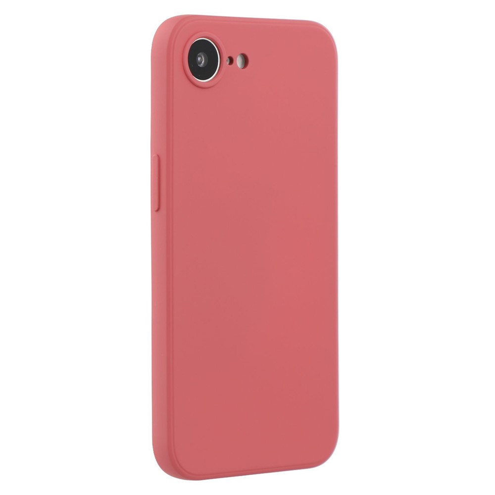 AMORUS For iPhone 16e Case Precise Cutouts TPU Fiber Lining Shockproof Phone Cover - Hawthorn Red