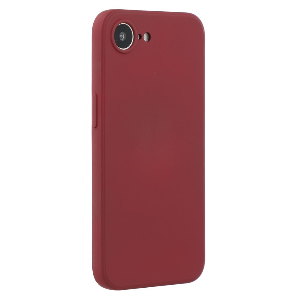 AMORUS For iPhone 16e Case Precise Cutouts TPU Fiber Lining Shockproof Phone Cover - Wine Red