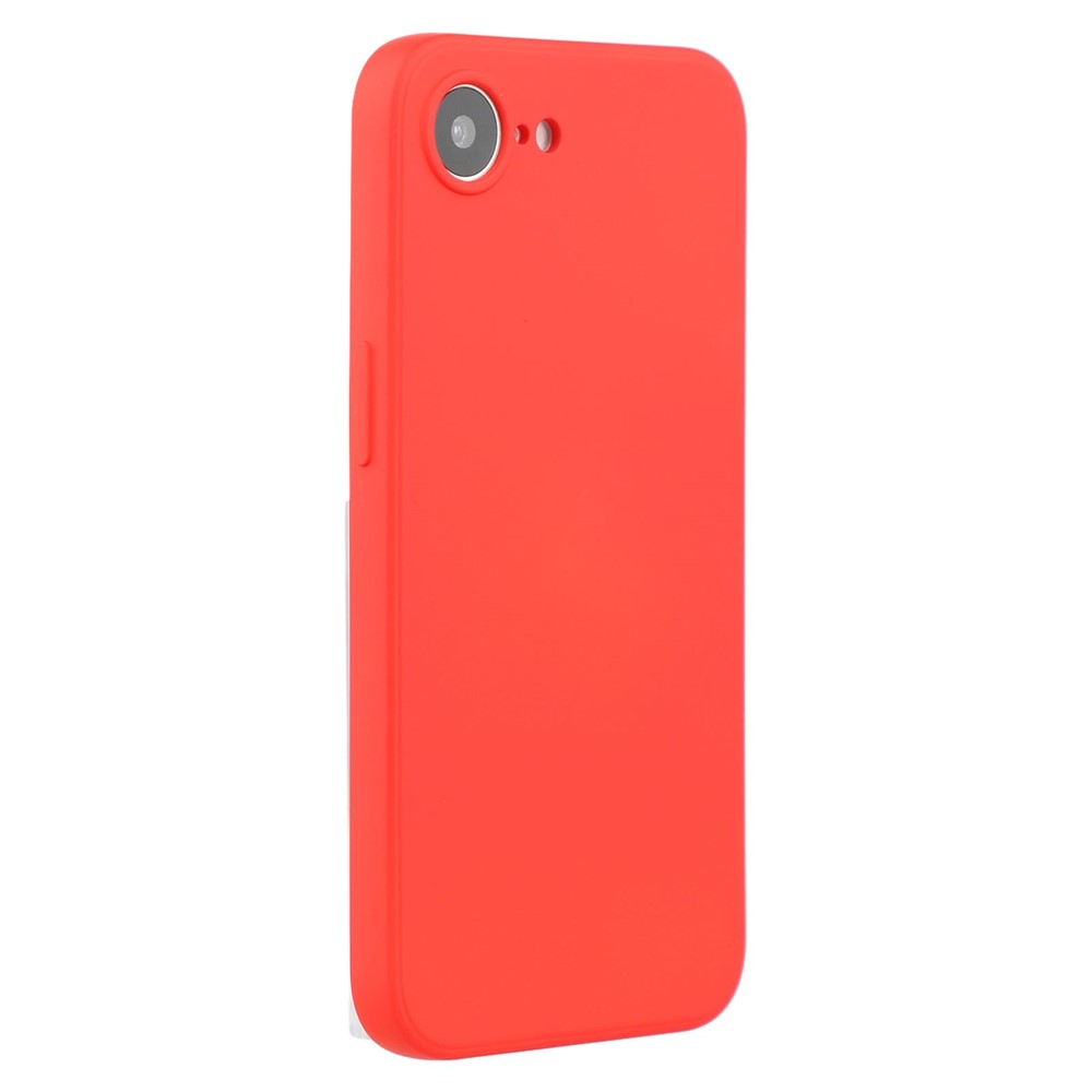 AMORUS For iPhone 16e Case Precise Cutouts TPU Fiber Lining Shockproof Phone Cover - Red