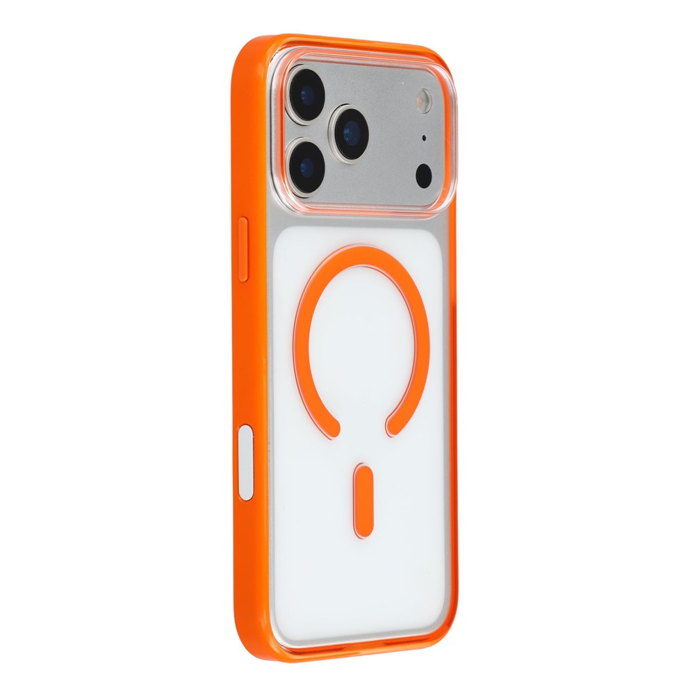 MUTURAL For iPhone 17 Pro Case Compatible with MagSafe Translucent PC + TPU Phone Cover - Orange