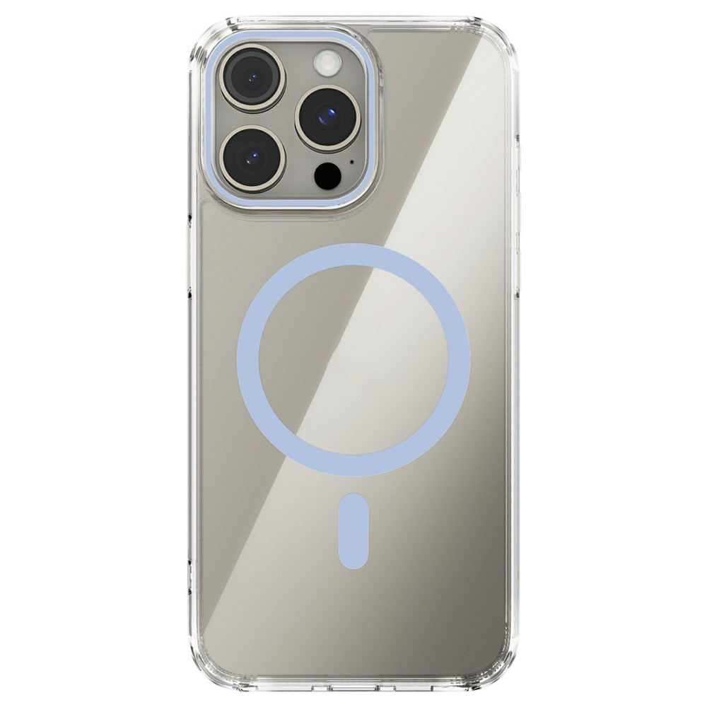 ABEEL For iPhone 13 Pro Max Case Compatible with MagSafe Anti Scratch Clear TPU PC Phone Back Cover - Baby Blue