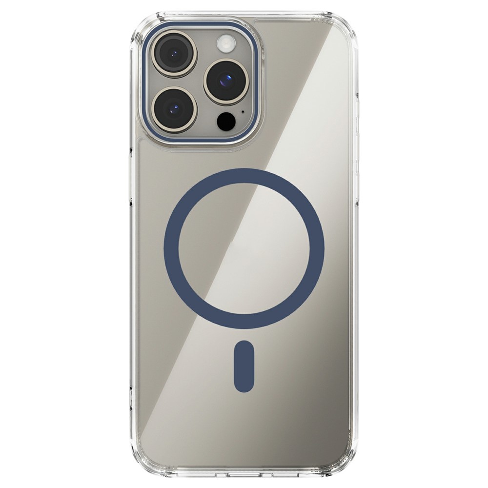 ABEEL For iPhone 14 Pro Case Compatible with MagSafe Anti Scratch Clear TPU PC Phone Back Cover - Blue